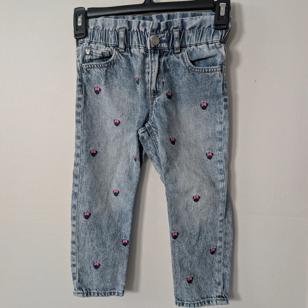 Baby‎ Gap Disney Girls Minnie Mouse Embroidered Just Like Mom Jeans